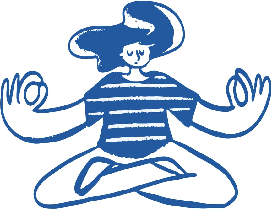 Person is meditating 